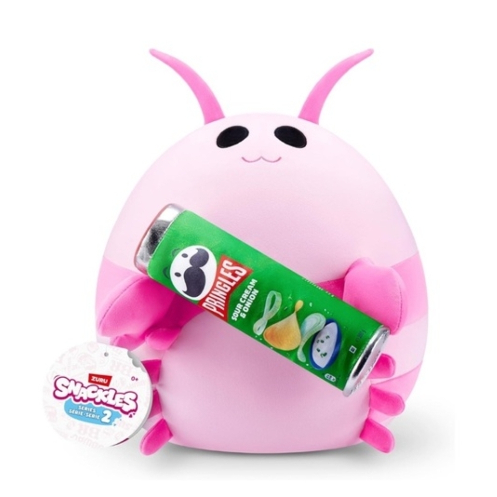 Snackles Series Lily 2 Shrimp With Pringles..16" Plushy By Zuru